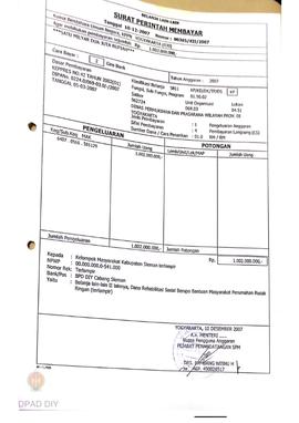 Surat Perintah Pencairan Dana kepada Kelompok Masyarakat Kabupaten Sleman untuk Belanja Lain-lain...