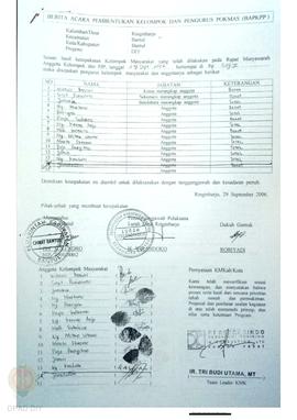 Berita Acara Pembentukan Kelompok dan Pengurus Pokmas (BAPKPP) untuk Rumah Rusak Berat, Nama Kelo...