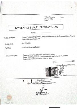 Amandemen Surat Perjanjian Penyaluran Bantuan Rehabilitasi dan Rekonstruksi Rumah (SPPB),  Nama K...