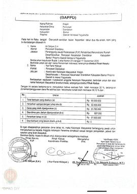 Berita Acara Penarikan/Penggunaan Dana Rehabilitasi/Rekonstruksi Rumah (BAPPD) Rusak Berat, Nama ...