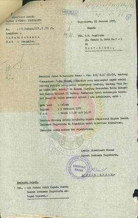 Panggilan tentang perusahaan badan hukum atas hak guna usaha atas tanah di Sigayung Kecamatan Tul...