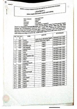 Berita Acara Pembentukan Kelompok dan Pengurus Pokmas (BAPKPP) dalam Rangka BLM untuk Rumah Rusak...