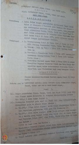 Surat Keputusan Menteri Agama No. 122 tahun 1978 tentang biaya Pencatatan nikah, talak, cerai, da...