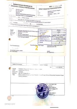 Surat Perintah Pencairan Dana kepada Kelompok Masyarakat Kabupaten Sleman untuk Belanja Lain-lain...