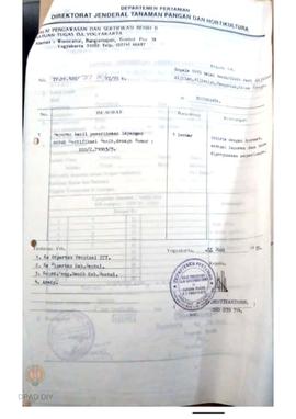 Laporan Hasil pemeriksaan lapangan fase berbunga BPSB II Jateng dan DIY jenis tanaman padi Varita...