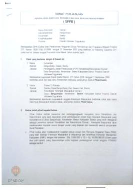 Surat Perjanjian Penyaluran Bantuan Rehabilitasi dan Rekonstruksi Rumah (SPPB),  Nama Kelompok Sa...