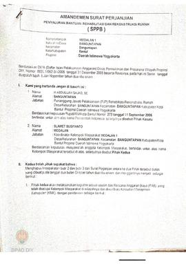 Surat Perjanjian Penyaluran Bantuan Rehabilitasi dan Rekonstruksi Rumah (SPPB),  Nama Kelompok Ma...