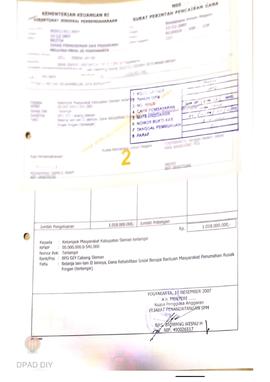 Surat Perintah Pencairan Dana kepada Kelompok Masyarakat Kabupaten Sleman untuk Belanja Lain-lain...