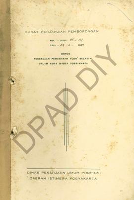 Surat perjanjian pembangunan No. DPU/25/107 tanggal 28 Maret 1977 untuk pekerjaan pemugaran Alun-...