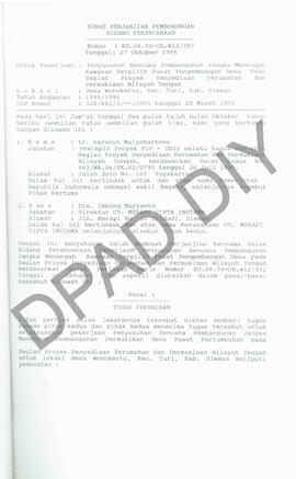 Surat Perjanjian Pemborongan Bidang Perencanaan Nomor : ku.08.08.ch w12/397, pekerjaan penyusunan...