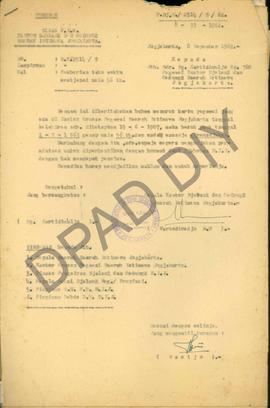 Bendel permintaan uang tabungan terpimpin kepada janda Alm. Sastro Jumeno KP .5404 dkk, Sopir Kep...