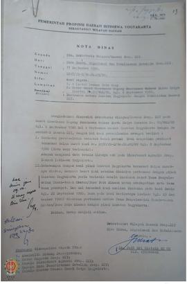 Surat dari Biro Hukum Setwilda Provinsi DIY kepada Sekretaris Wilayah Daerah Provinsi DIY tentang...