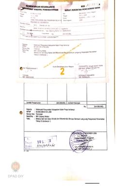 Surat Perintah Pencairan Dana kepada Kelompok Masyarakat Kabupaten Kulon Progo untuk Belanja Lain...