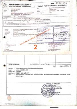 Surat Perintah Pencairan Dana kepada Kelompok Masyarakat Kabupaten Bantul untuk Belanja Lain-lain...