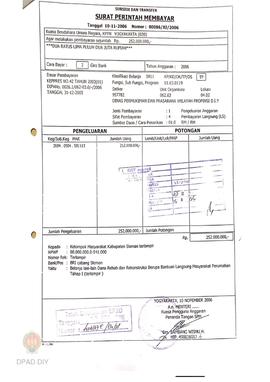Surat Perintah Pencairan Dana kepada Kelompok Masyarakat Kabupaten Sleman untuk Belanja Lain-lain...