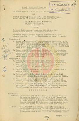 SK Gubernur KDH Kalimantan Selatan tentang pemungutan dan penyetoran uang cukai hasil hutan.
