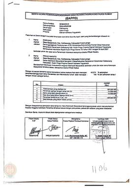 Berita Acara Penarikan/Penggunaan Dana Rehabilitasi/Rekonstruksi Rumah (BAPPD) Rusak Berat, Nama ...
