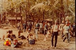 Peserta napak tilas tiba di Desa Kejo Kidul.