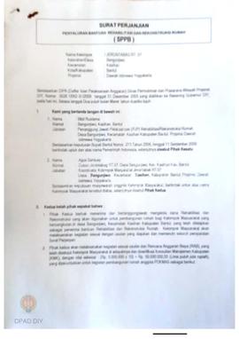 Surat Perjanjian Penyaluran Bantuan Rehabilitasi dan Rekonstruksi Rumah (SPPB), Nama Kelompok Jer...