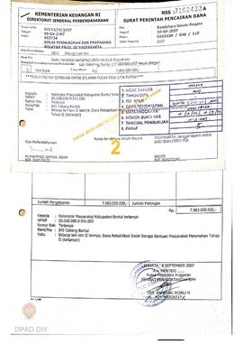 Surat Perintah Pencairan Dana kepada Kelompok Masyarakat Kabupaten Bantul untuk Belanja Lain-lain...