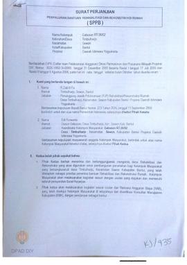 Surat Perjanjian Penyaluran Bantuan Rehabilitasi dan Rekonstruksi Rumah (SPPB),  Nama Kelompok Ga...