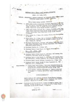 Surat Keputusan Kepala Daerah DIY Nomor 98/KPTS/1978 tentang pembentukan, susunan organisasi, dan...