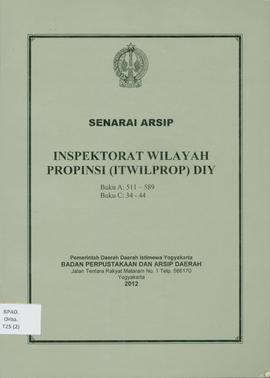 SENARAI ARSIP INSPEKTORAT WILAYAH PROPINSI (ITWILPROP) DIY Buku C (34-44)