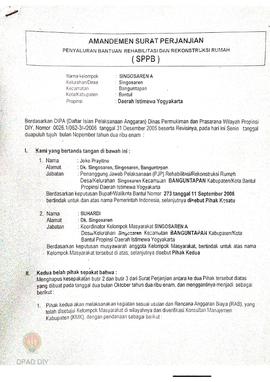 Surat Perjanjian Penyaluran Bantuan Rehabilitasi dan Rekonstruksi Rumah (SPPB),  Nama Kelompok Ma...