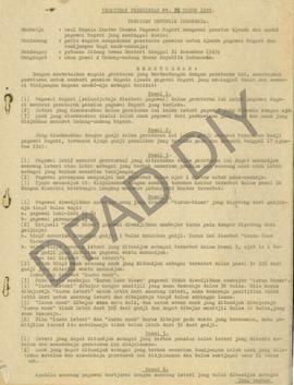 Peraturan Pemerintah Nomor : 35 Tahun 1949 tentang peraturan pemberian pensiun kepada janda pegaw...