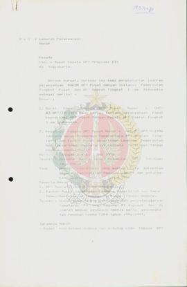 Surat dari Cahyatun, SH kepada Kepala BP-7 Provinsi Daerah Istimewa Yogyakarta perihal Laporan Pe...