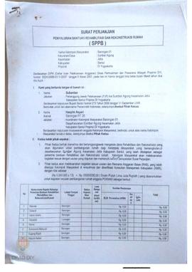 Surat Perjanjian Penyaluran Bantuan Rehabilitasi dan Rekonstruksi Rumah (SPPB),  Nama Kelompok Ba...