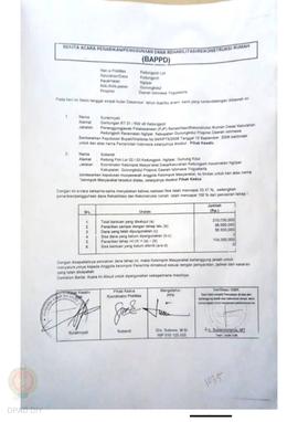 Berita Acara Penarikan/Penggunaan Dana Rehabilitasi/Rekonstruksi Rumah (BAPPD) Rusak Berat, Nama ...