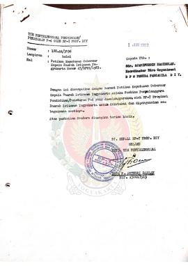 Bendel Petikan dan Keputusan Gubernur Kepala Daerah Istimewa Yogyakarta selaku Pembina Penyelengg...
